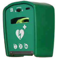 foto van een AED apparaat